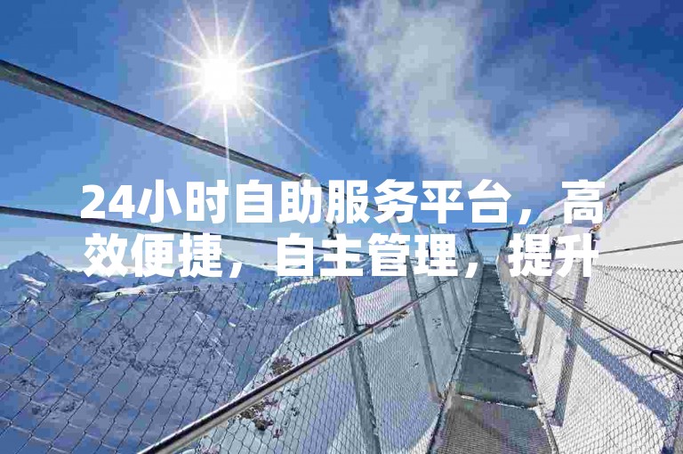 24小时自助服务平台，高效便捷，自主管理，提升效率