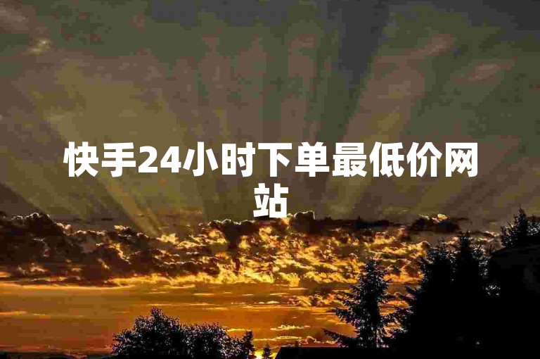 快手24小时下单最低价网站
