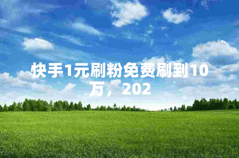 快手1元刷粉免费刷到10万，2025必学！快速获取大量粉丝