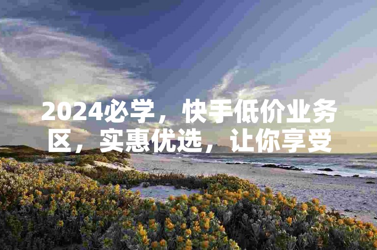 2024必学，快手低价业务区，实惠优选，让你享受更多低价福利！