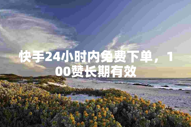 快手24小时内免费下单，100赞长期有效