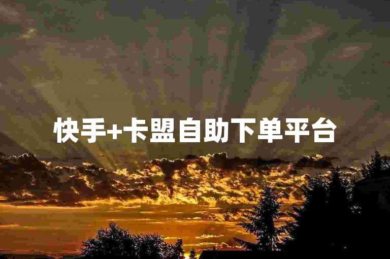 快手+卡盟自助下单平台