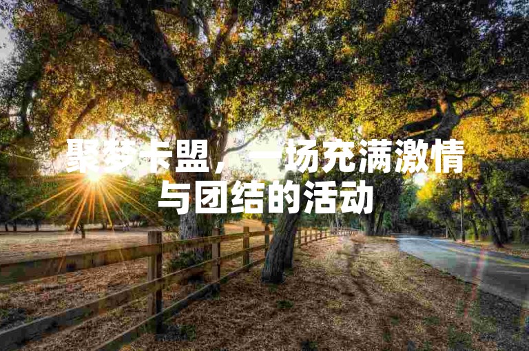 聚梦卡盟，一场充满激情与团结的活动