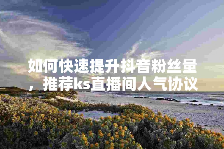 如何快速提升抖音粉丝量，推荐ks直播间人气协议网站