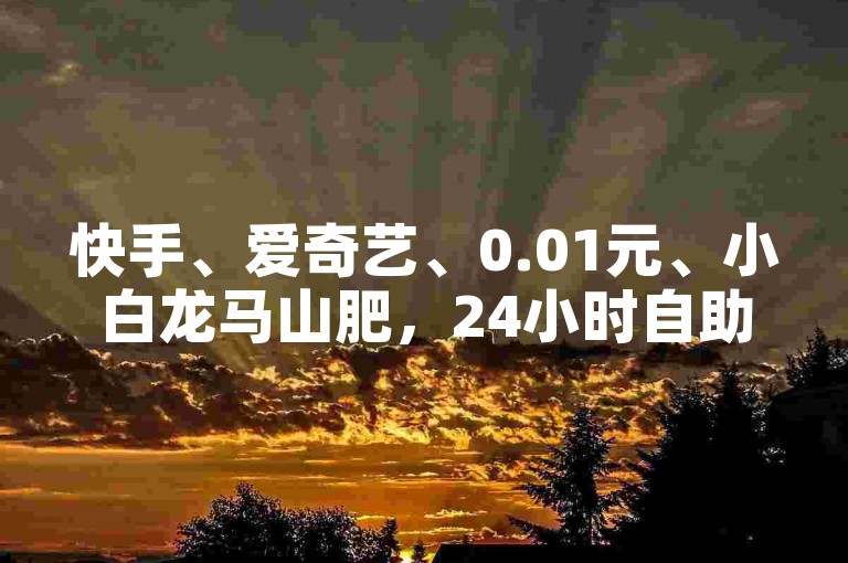 快手、爱奇艺、0.01元、小白龙马山肥，24小时自助下单平台