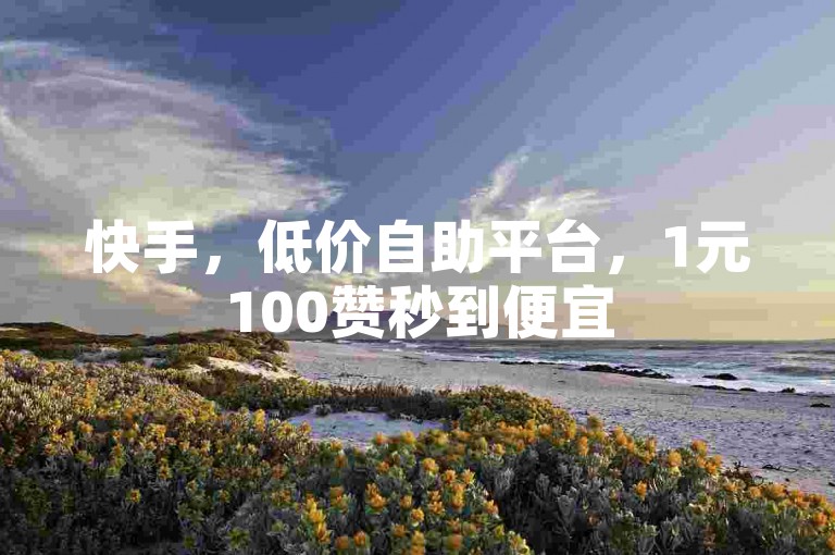 快手，低价自助平台，1元100赞秒到便宜
