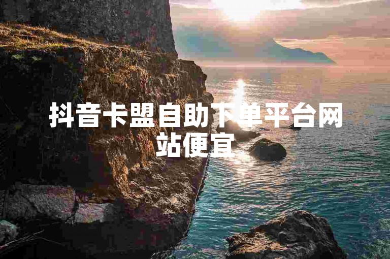 抖音卡盟自助下单平台网站便宜