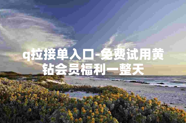 q拉接单入口-免费试用黄钻会员福利一整天