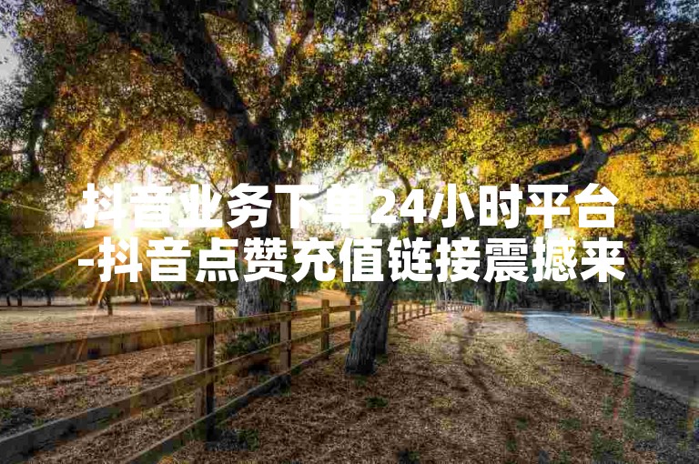 抖音业务下单24小时平台-抖音点赞充值链接震撼来袭！