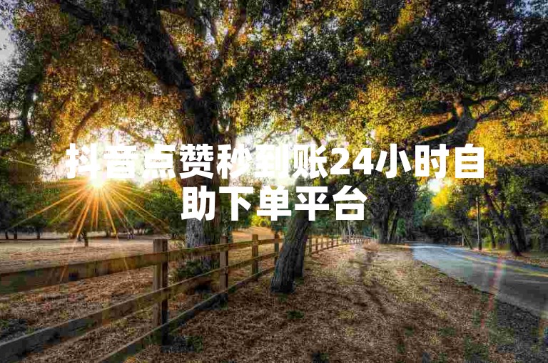 抖音点赞秒到账24小时自助下单平台