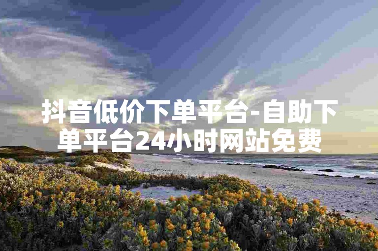 抖音低价下单平台-自助下单平台24小时网站免费
