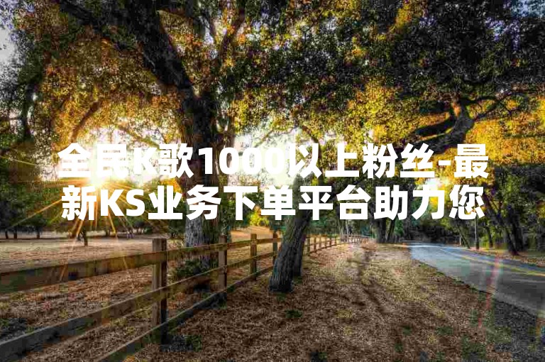 全民K歌1000以上粉丝-最新KS业务下单平台助力您的K歌平台在线业务发展