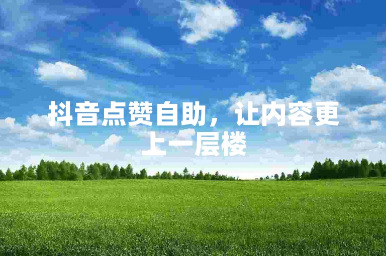 抖音点赞自助，让内容更上一层楼