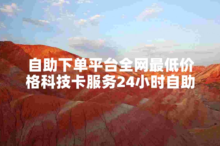 自助下单平台全网最低价格科技卡服务24小时自助下单