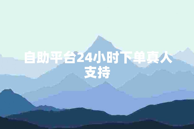 自助平台24小时下单真人支持