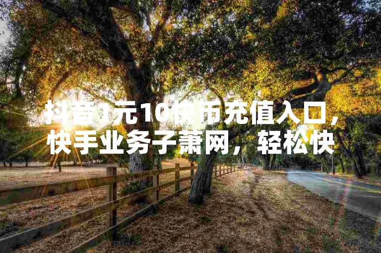 抖音1元10快币充值入口，快手业务子萧网，轻松快速充值