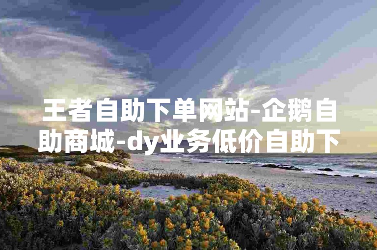 王者自助下单网站-企鹅自助商城-dy业务低价自助下单平台卡盟-名片赞