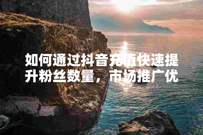 如何通过抖音充值快速提升粉丝数量，市场推广优惠来袭