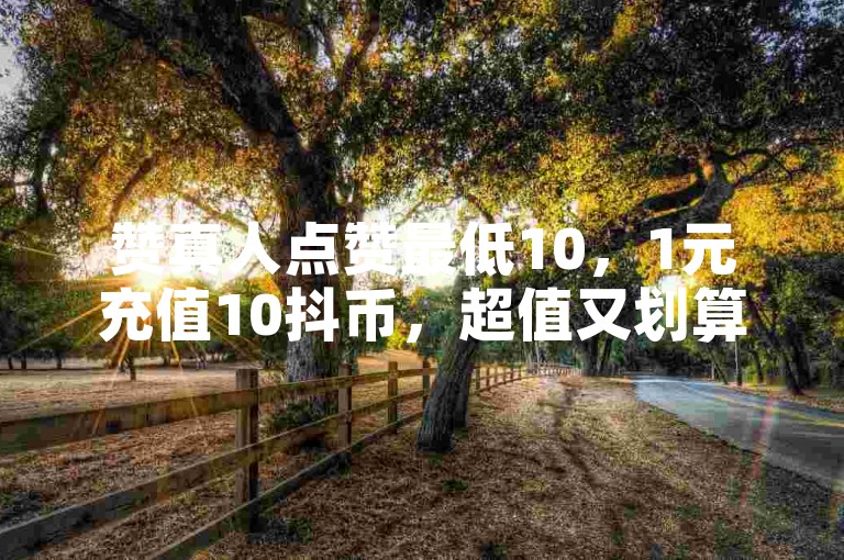 赞真人点赞最低10，1元充值10抖币，超值又划算！