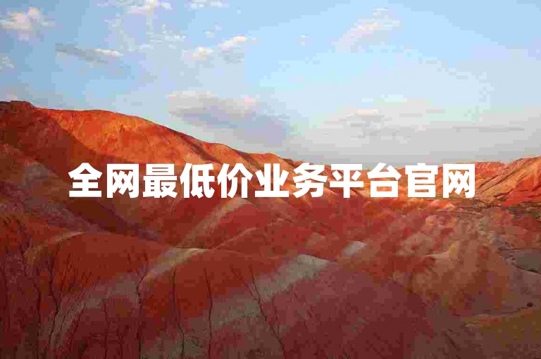 全网最低价业务平台官网