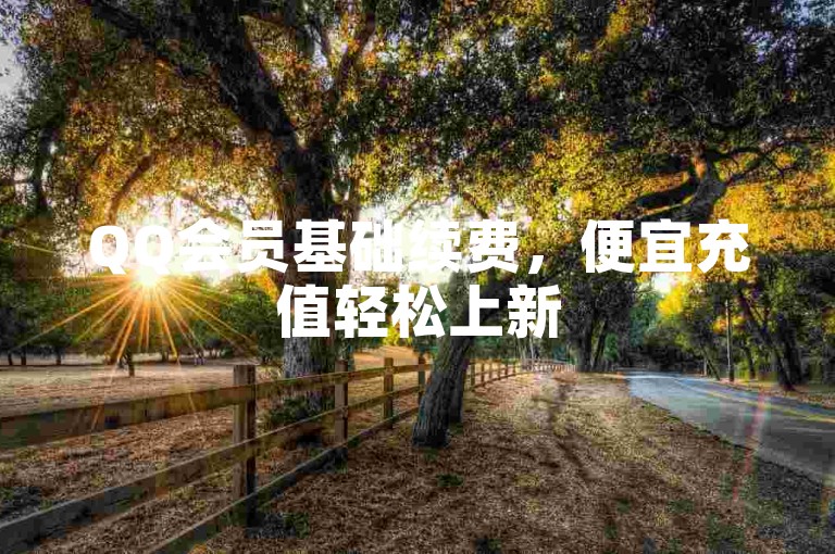 QQ会员基础续费，便宜充值轻松上新