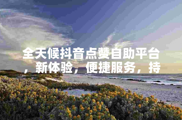 全天候抖音点赞自助平台，新体验，便捷服务，持续满足用户需求