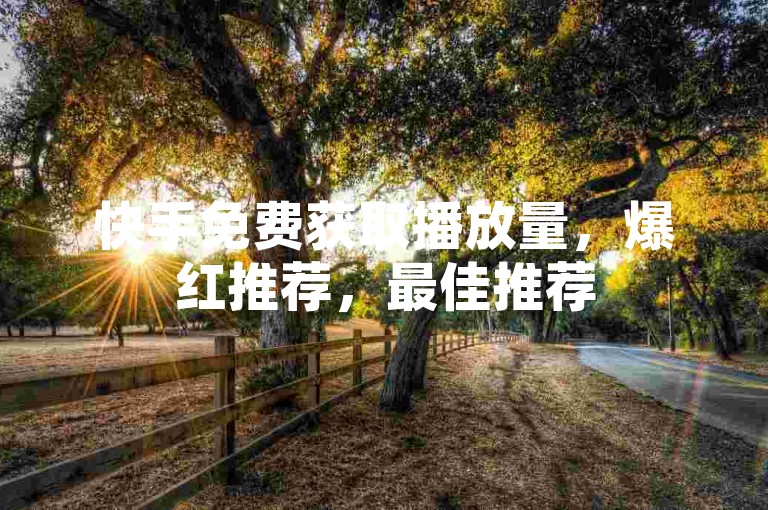 快手免费获取播放量，爆红推荐，最佳推荐