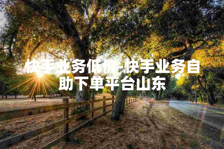 快手业务低价-快手业务自助下单平台山东