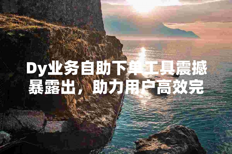 Dy业务自助下单工具震撼暴露出，助力用户高效完成下单流程