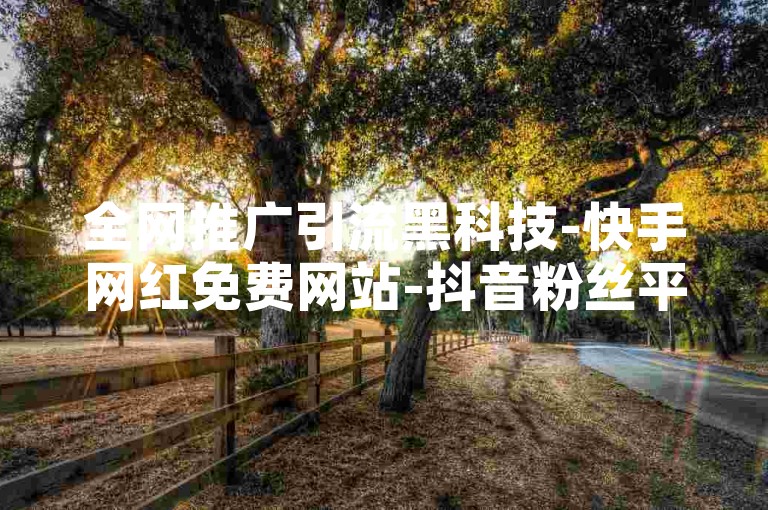 全网推广引流黑科技-快手网红免费网站-抖音粉丝平台代理怎么做