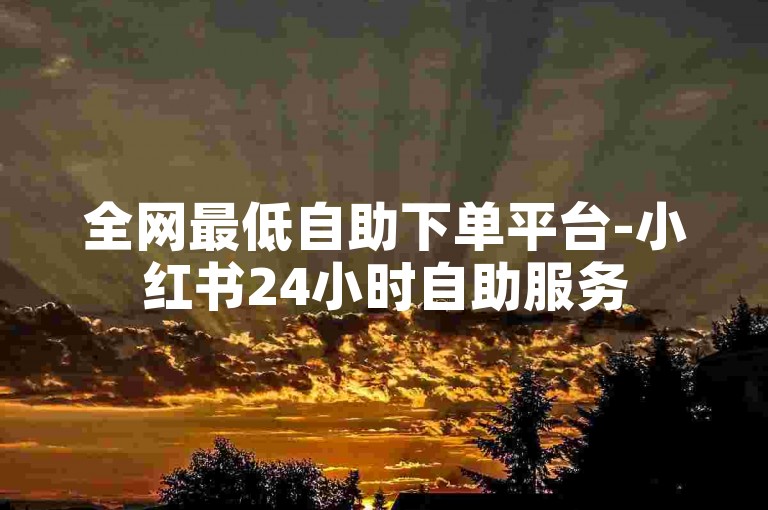 全网最低自助下单平台-小红书24小时自助服务