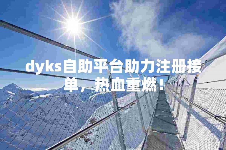 dyks自助平台助力注册接单，热血重燃！