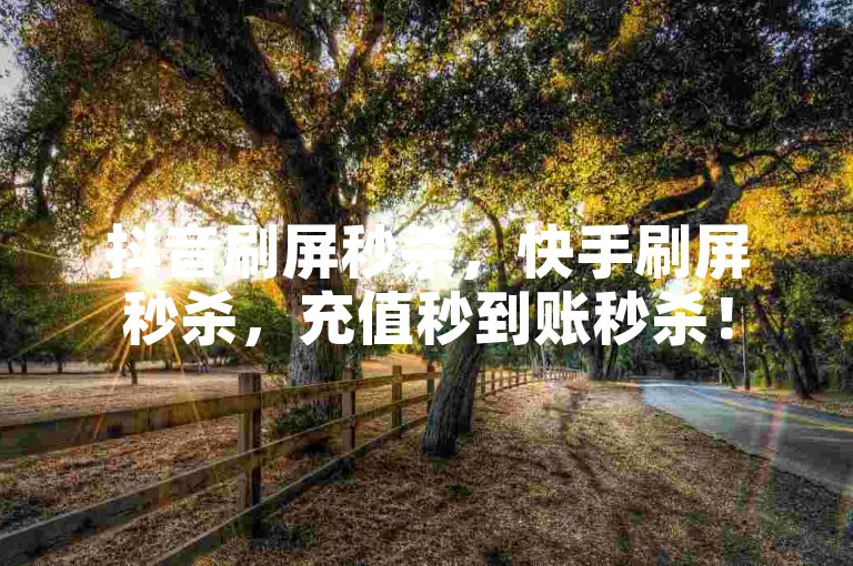 抖音刷屏秒杀，快手刷屏秒杀，充值秒到账秒杀！