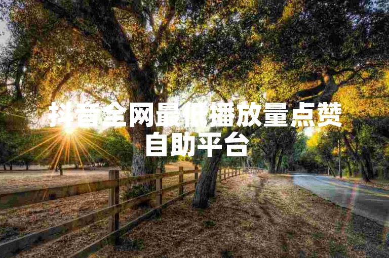 抖音全网最低播放量点赞自助平台