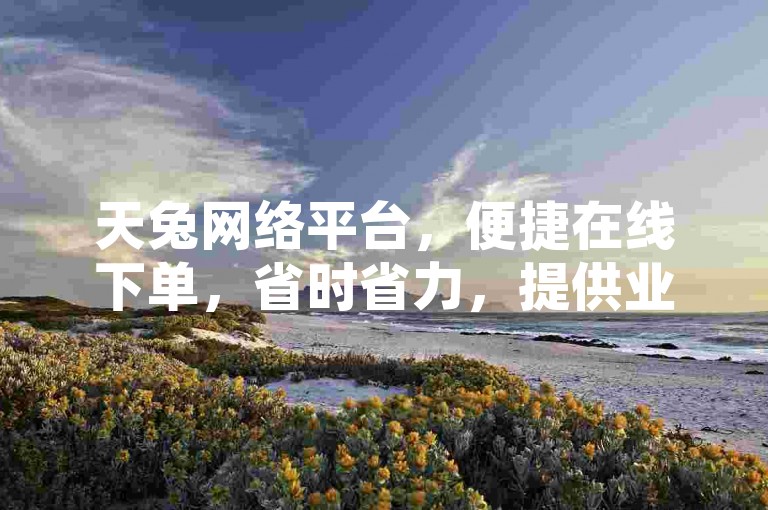 天兔网络平台，便捷在线下单，省时省力，提供业务全网最低价，自助平台软件微利疯狂！