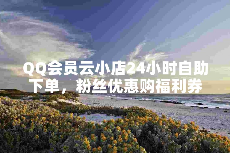 QQ会员云小店24小时自助下单，粉丝优惠购福利券怎么领
