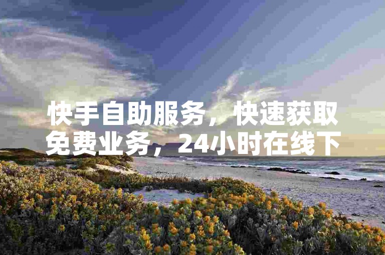 快手自助服务，快速获取免费业务，24小时在线下单