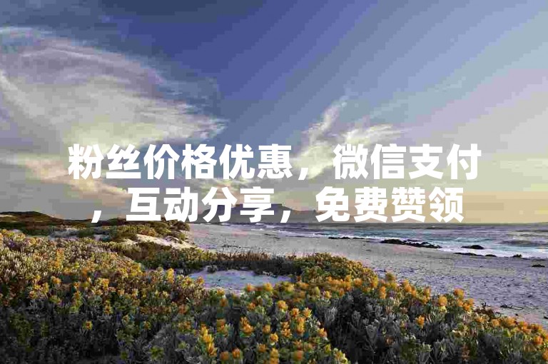 粉丝价格优惠，微信支付，互动分享，免费赞领