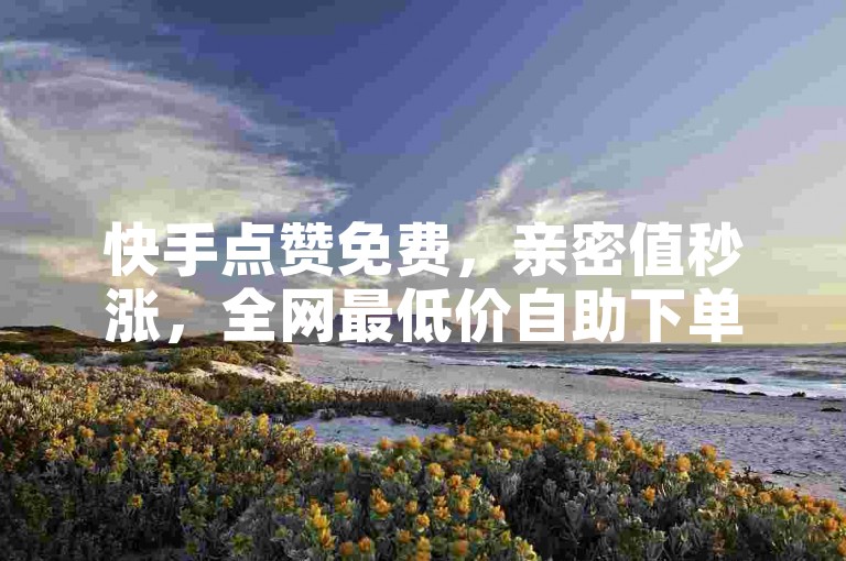 快手点赞免费，亲密值秒涨，全网最低价自助下单平台