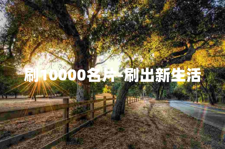 刷10000名片-刷出新生活