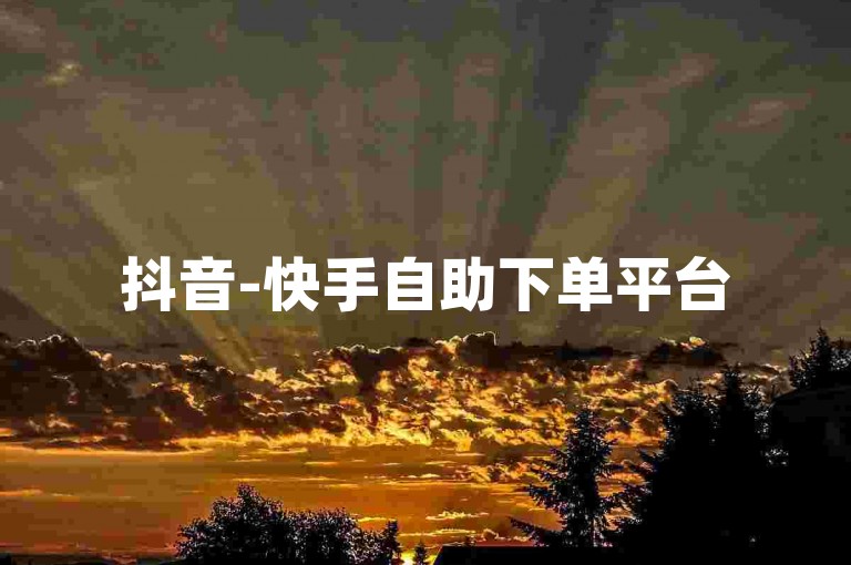 抖音-快手自助下单平台