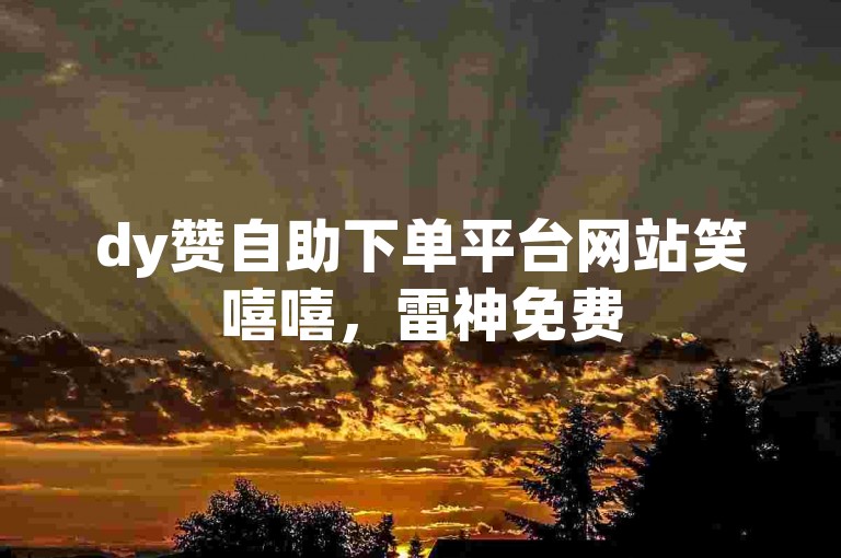 dy赞自助下单平台网站笑嘻嘻，雷神免费