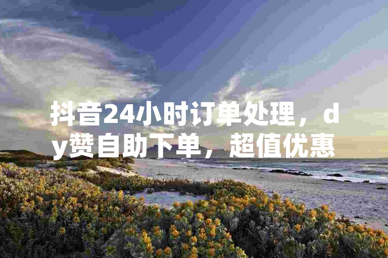 抖音24小时订单处理，dy赞自助下单，超值优惠