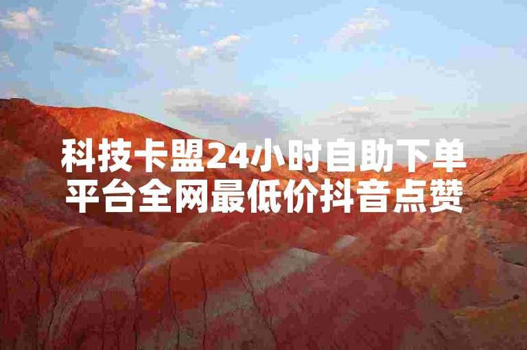 科技卡盟24小时自助下单平台全网最低价抖音点赞
