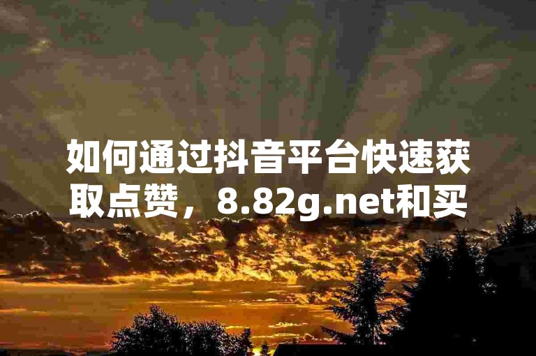 如何通过抖音平台快速获取点赞，8.82g.net和买赞平台推荐