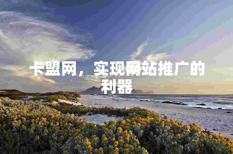 卡盟网，实现网站推广的利器