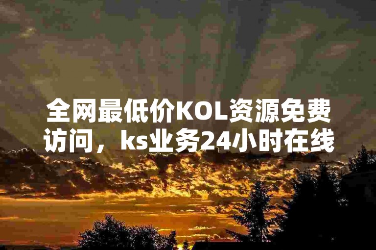 全网最低价KOL资源免费访问，ks业务24小时在线下单，b站不登录直播有显示吗？