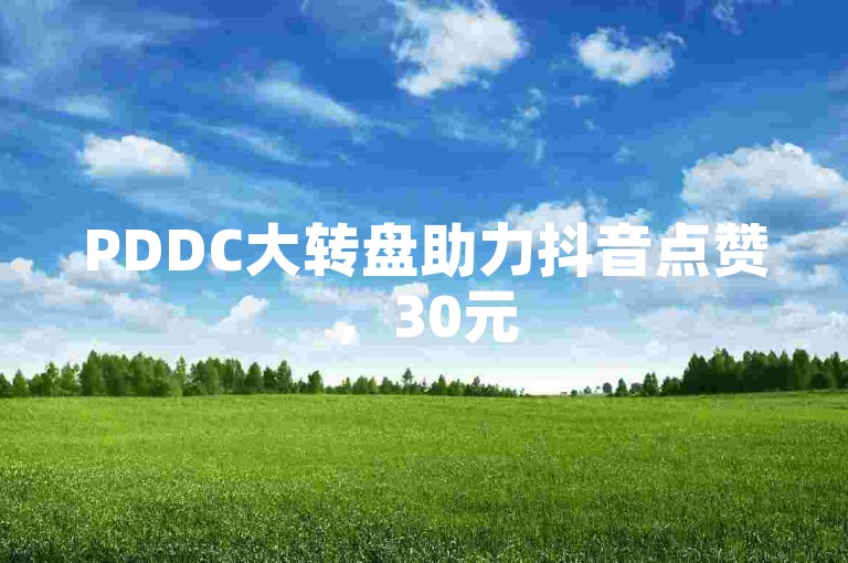 PDDC大转盘助力抖音点赞，30元