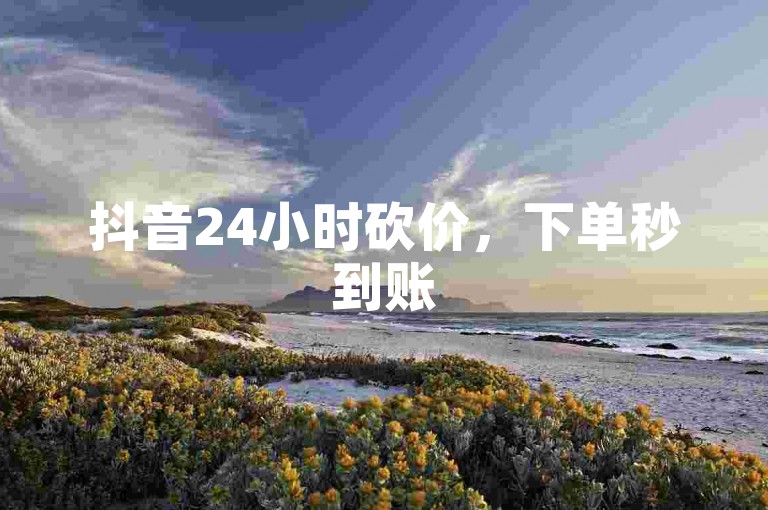 抖音24小时砍价，下单秒到账