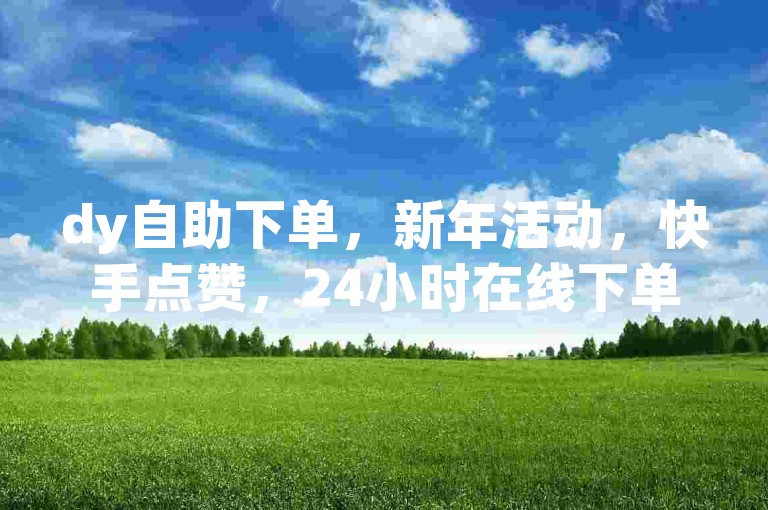 dy自助下单，新年活动，快手点赞，24小时在线下单